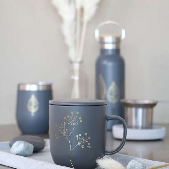 PPD - Pure Gold Berries Tea Mug in anthracite