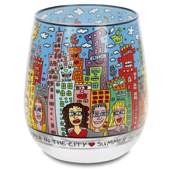 Pop Art - James Rizzi Teelicht Summer in the City