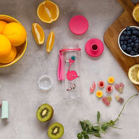 PROFINO Trinkflasche Infuze KIDS Flamingo
