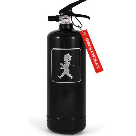 Solstickan - Feuerlöscher 2 Kg, Schwarz - Schwarzes Emblem