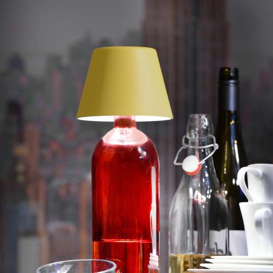 Sompex - TOP Tischleuchte - rote Flasche