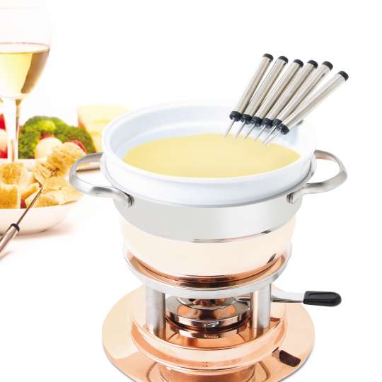 Swissmar Lausanne Fondue-Set Kupfer mit Einsatz