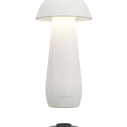 V&B - Tischleuchte Modena, 16 cm, weiß, flexibler Akku