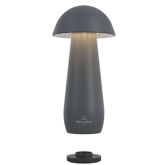 V&B - Tischleuchte Modena, 16 cm, anthrazit, flexibler Akku