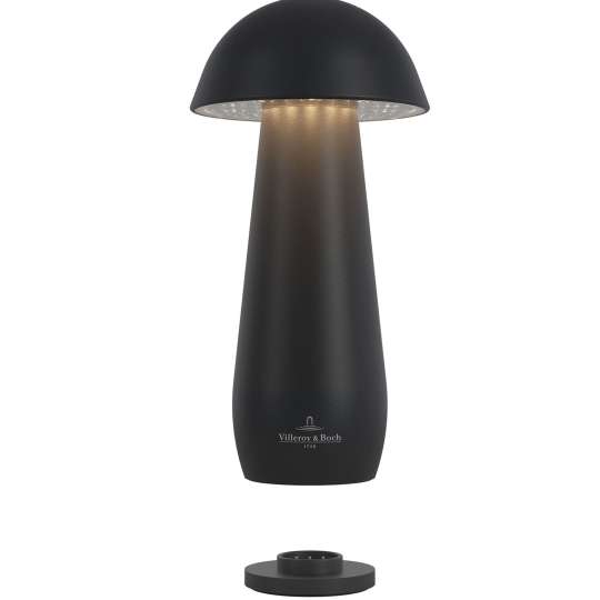V&B - Tischleuchte Modena, 16 cm, schwarz, flexibler Akku