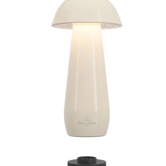 V&B - Tischleuchte Modena, 16 cm, sand glänzend, flexibler Akku