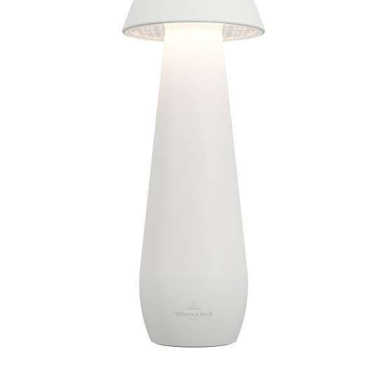 V&B - Tischleuchte Modena, 21 cm, weiß, flexibler Akku