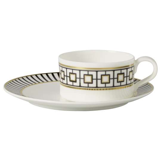 Villeroy & Boch 1044836072 MetroChic Gifts Teetasse mit Untertasse