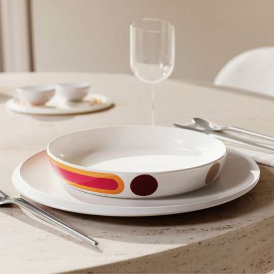 Villeroy & Boch - Gedeck mit Retro-Flair: flache Schale La Boule Miami