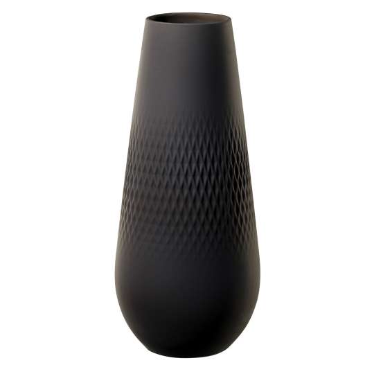 Villeroy & Boch - Manufacture Collier Vase Carré hoch in schwarz