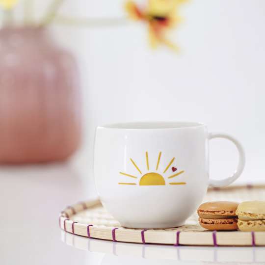 Villeroy & Boch - Persönlicher Sonnenaufgang: With Love Henkelbecher mit Sonnenmotiv