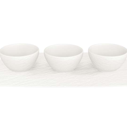 Villeroy & Boch - Manufacture Rock Blanc Dipschälchen-Set, 4tlg.