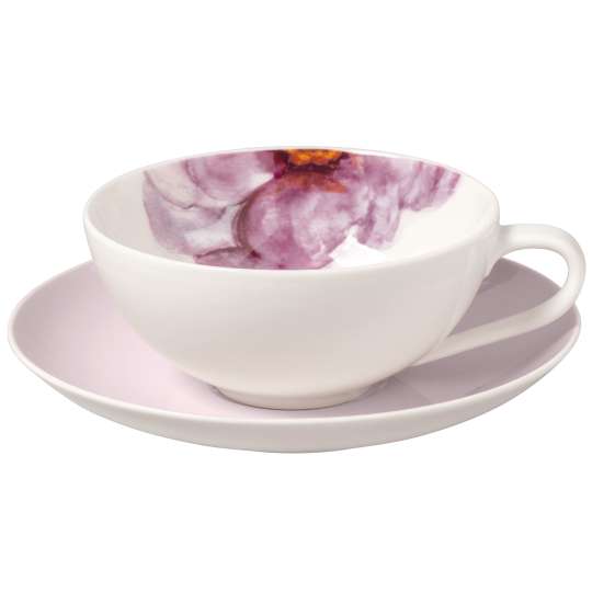 Villeroy & Boch - Rose Garden Teetasse mit Untertasse, 2-teilig