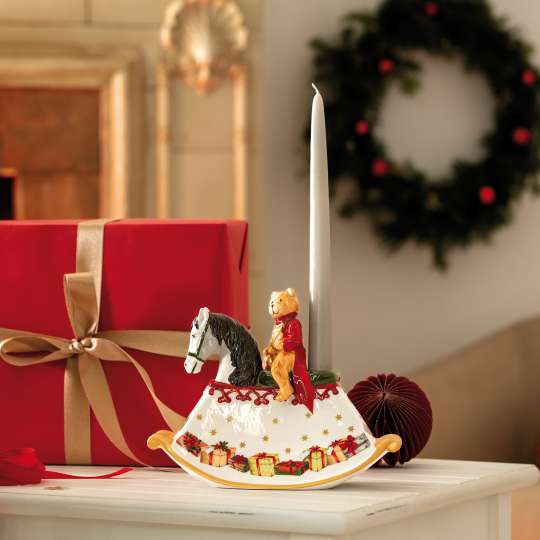 Villeroy & Boch - Christmas Toys Bär auf Schaukelpferd 