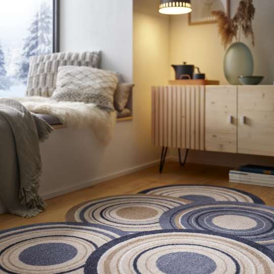 Wash+Dry - Kunstvolle Kreise: Fußmatte Cosmic Colours