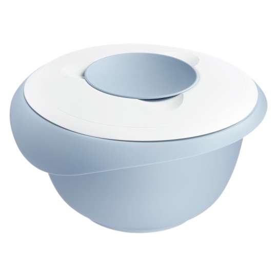 Westmark Rührschüssel mit zweigeteiltem Deckel, 2,5 l, blau