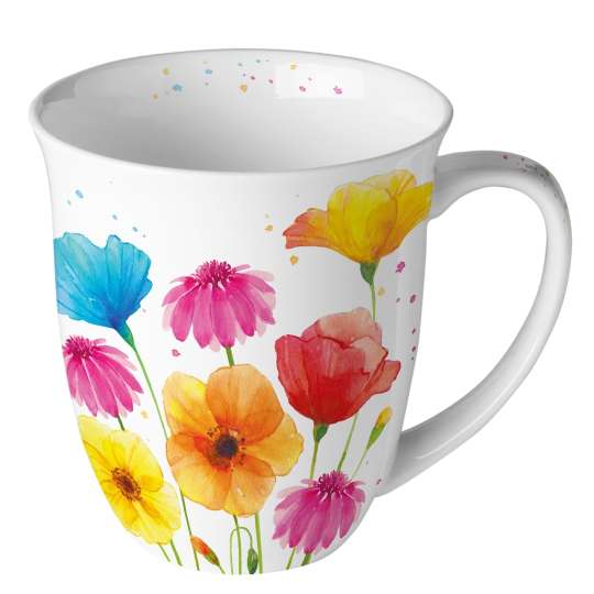 Ambiente Europe Colourful Summer Flowers Becher 0,4 l
