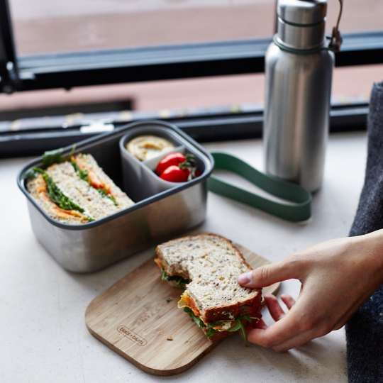 black+blum - Sandwichbox mit Bambusdeckel - Lunch To-Go