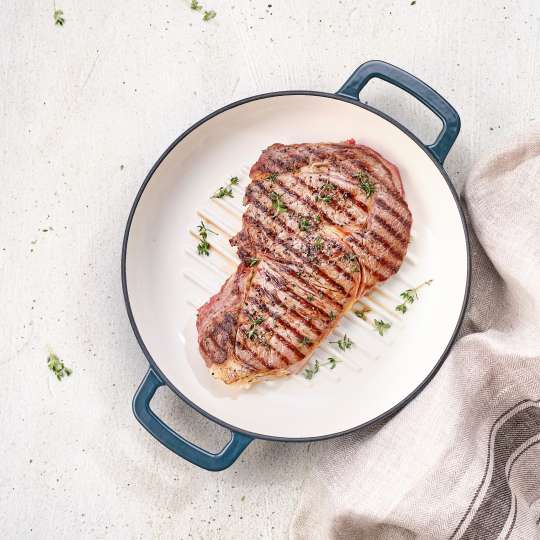 Cosy & Trendy - Zaubert Fleisch mit Grillstreifen: FONTESTIC Grillpfanne