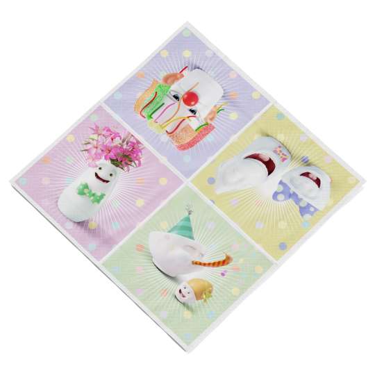 FIFTYEIGHT PRODUCTS Serviette Happy Happy