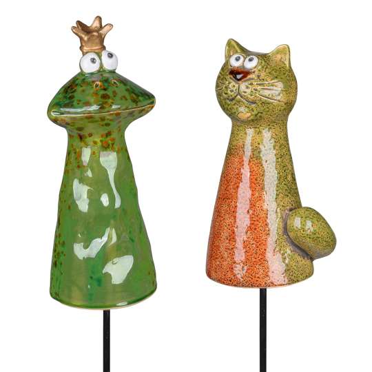 formano Gartenstecker Froschkönig & Katze sort. 767462