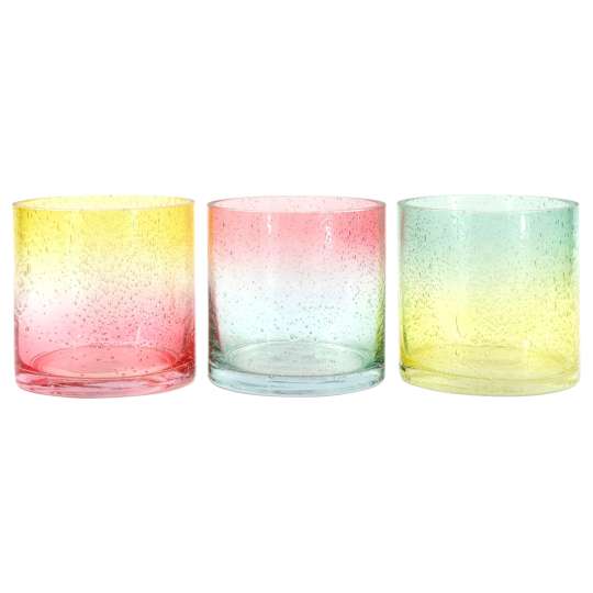 Hoff Interieur Vasen/Windlichter Rainbow 3tlg. 7468