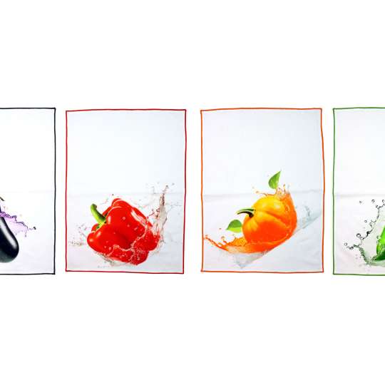 Hoff Interieur - Küchentücher VEGETABLES, 4er Set