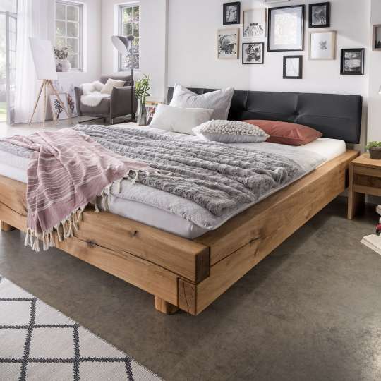 Natura Home - Baltimore Balkenbett mit Kopfteil aus Stoff - Schlafzimmer