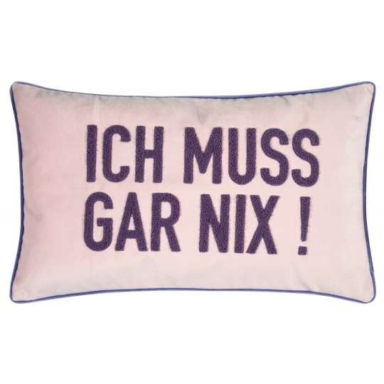 PAD Kissenhülle Letters ich muss gar nix !