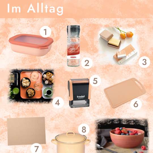 Pantone 2024 Peach Fuzz - im Alltag