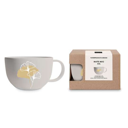 ppd - Golden Ginko Matte Mug XXL im Karton - Taupe