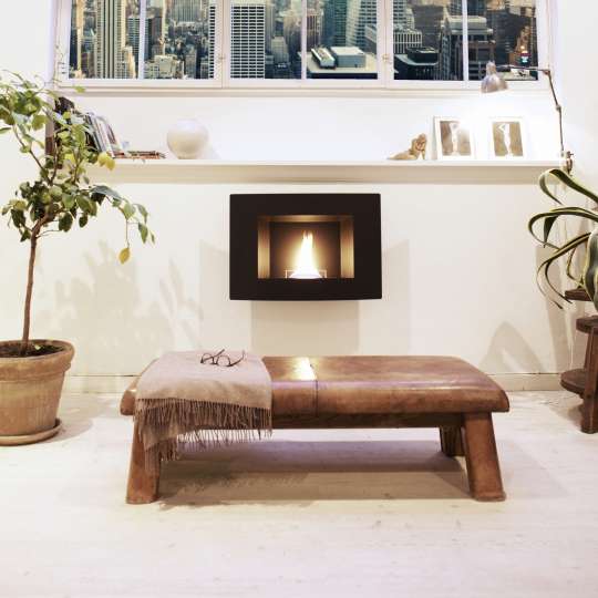 TENDERFLAME Wandkamin Wall Black