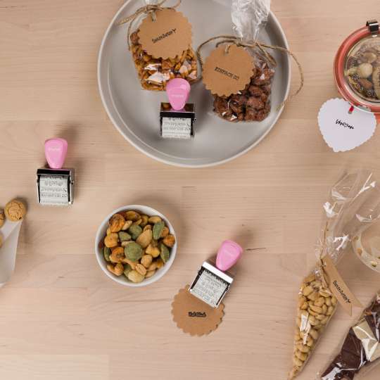 trodat - Süße Snacks mit netten Botschaften individuell gestalten mit Trodat Creative Mini
