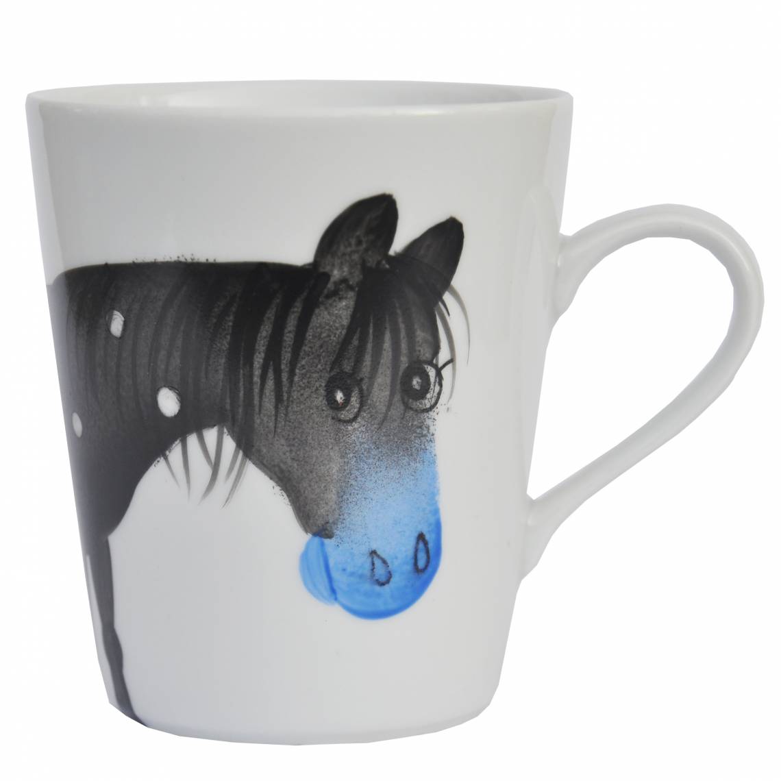 Schulz HOMEWEAR_Becher Pferd Oswald schwarz