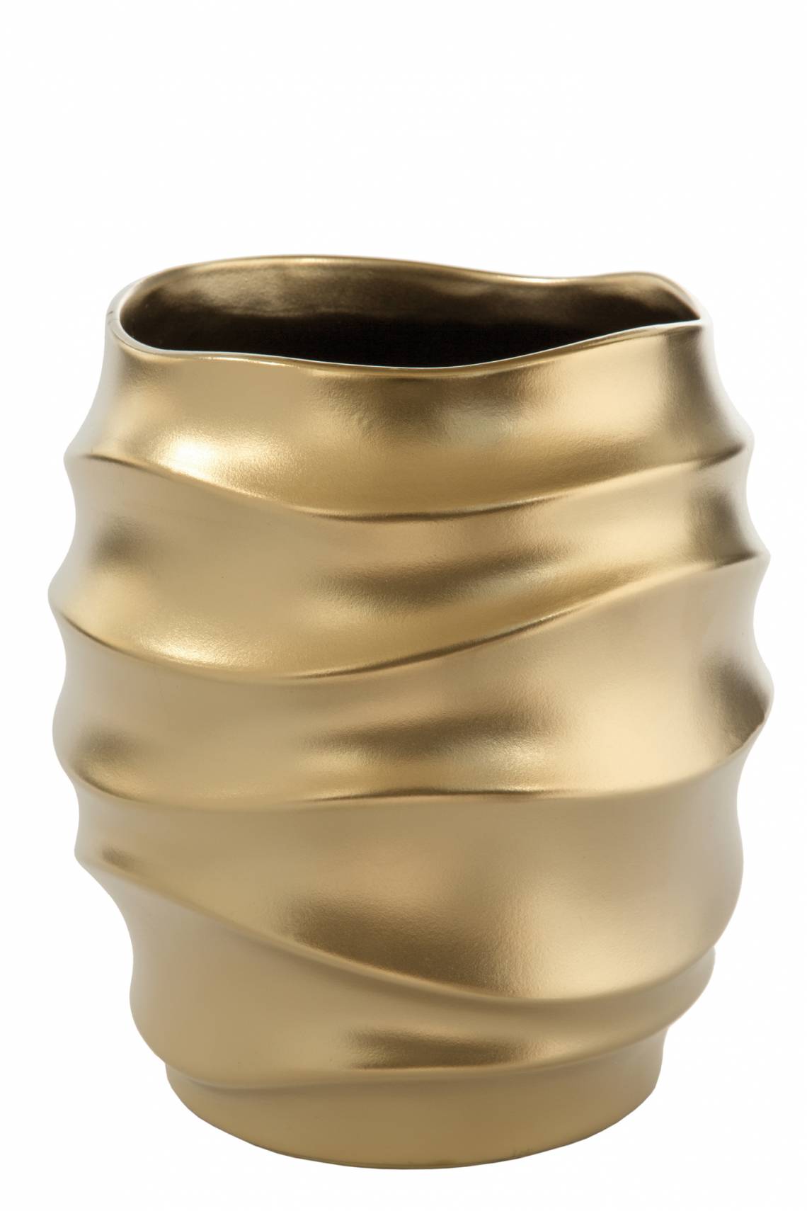 Fink Living FABIA TrendXPRESS Vase-Übertopf, / 127719 | Keramik, goldfarben