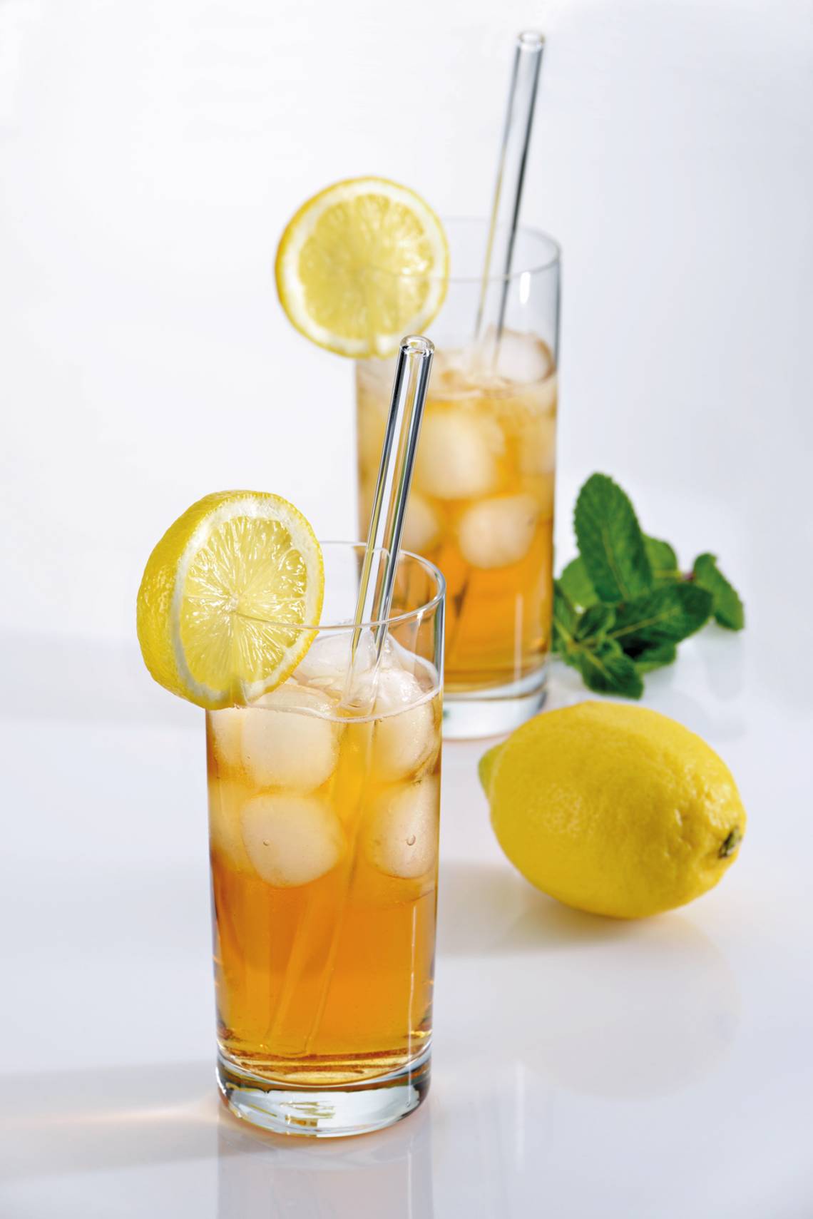 Kela: Trinkhalme Grace aus Glas / Mood Zitrone
