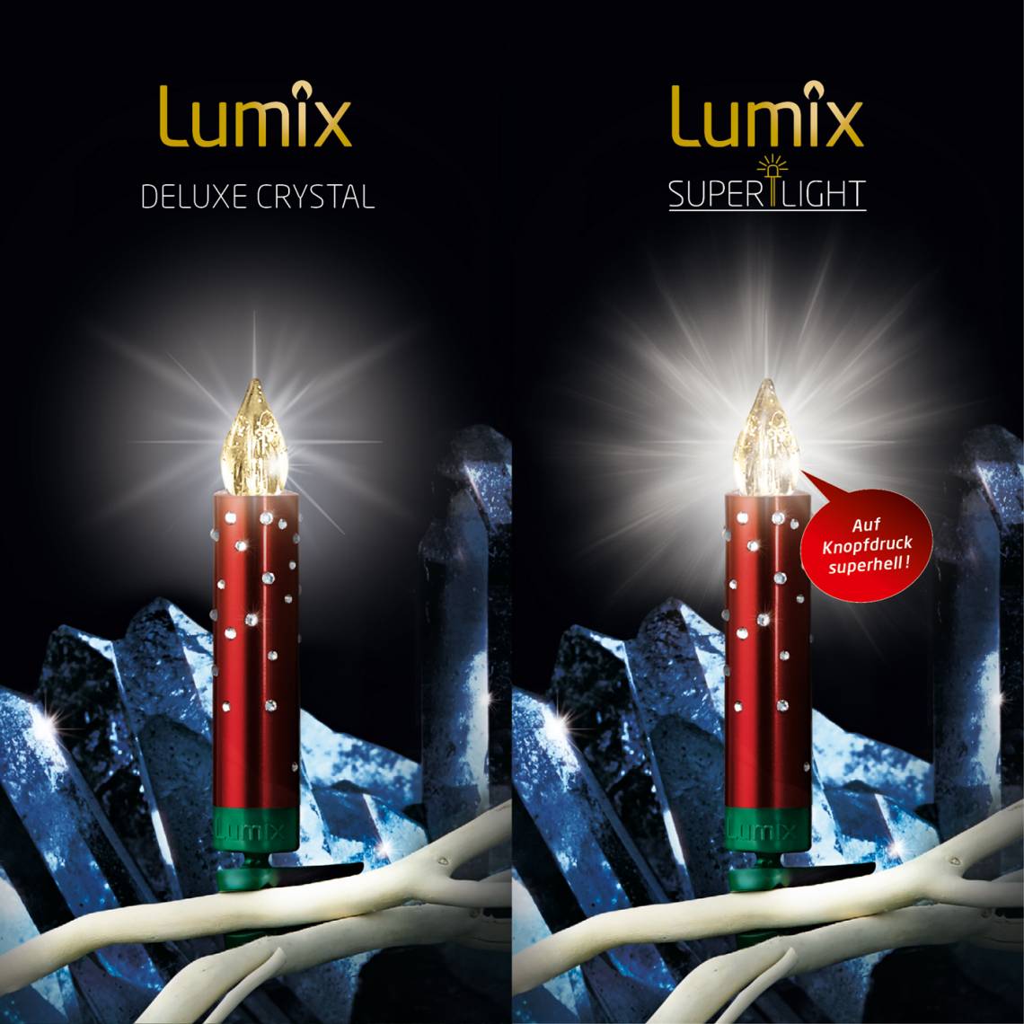 Krinner Lumix SuperLight Crystal Rot Christbaumkerzen Vergleich