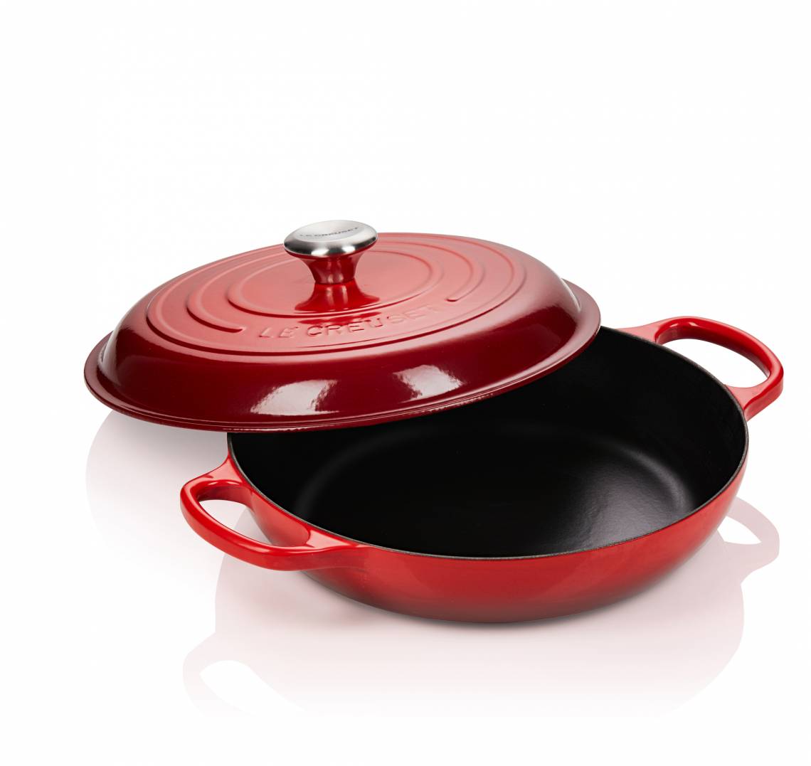 Le Creuset Gourmet-Profitopf innen schwarz Kirschrot