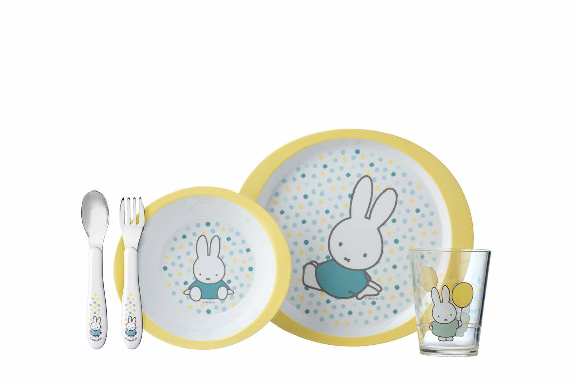 Mepal - Kinderdekore - Kindergeschirr-Set 5-teilig - miffy confetti