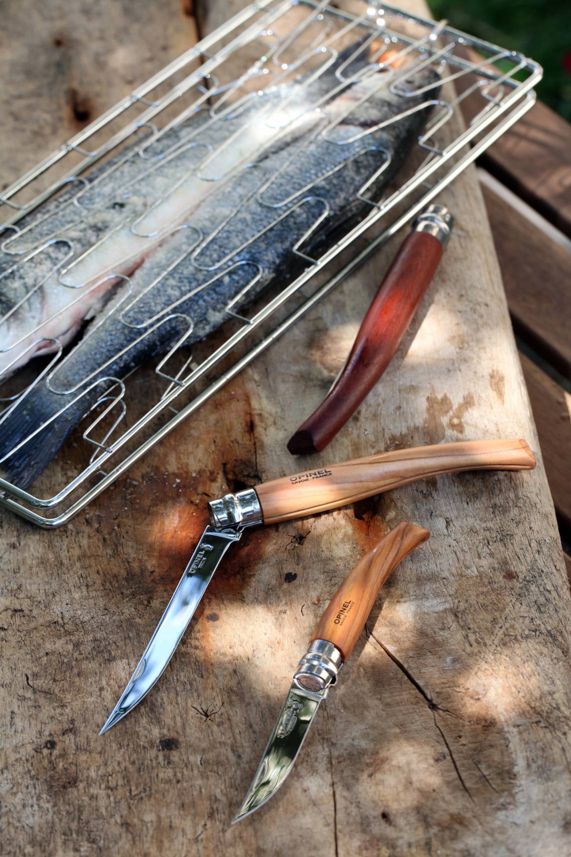 Fisch mit drei Slim-Line Messer