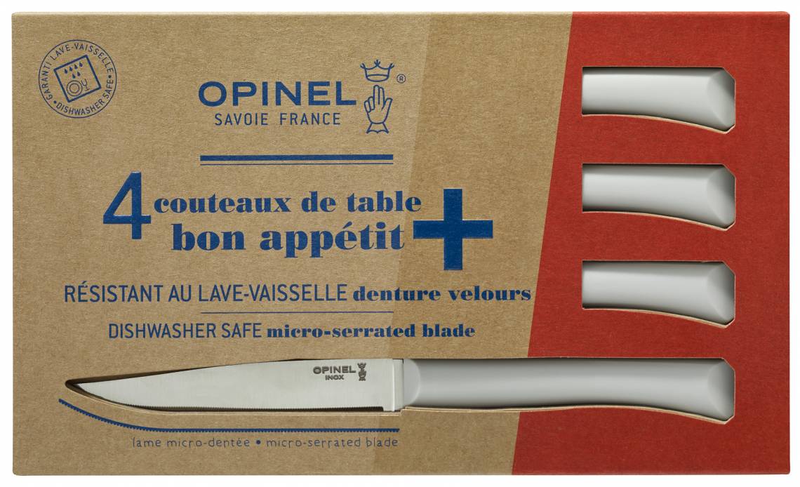 Opinel Bon Appetit+ Tafelmesser-Set hellgrau - Verpackung