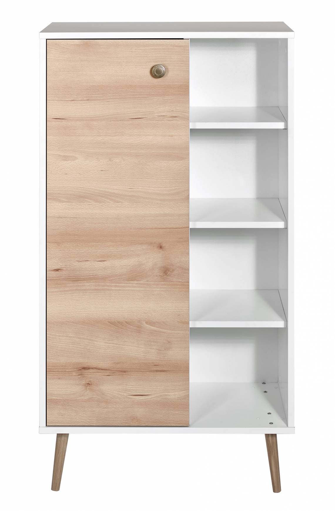Tom Tailor Home Westcoast Wood White Highboard mit Tür & Fächern