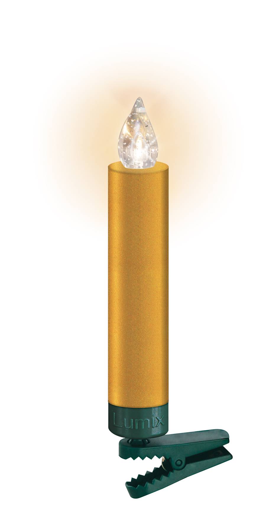 Lumix - LED-Christbaumkerze gold