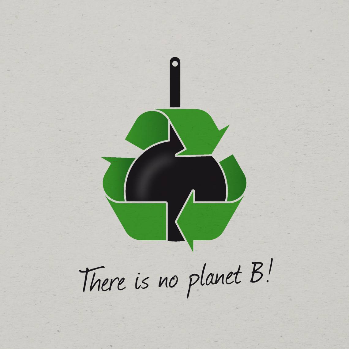 Scanpan - Nachhaltigkeit / Logo 'there is no plan b', weißer Hintergrund