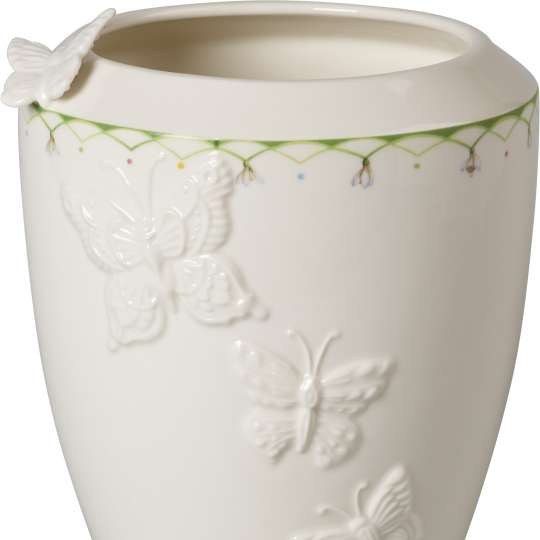 Villeroy und Boch -colourful spring; hohe Vase mit Schmetterlingsdetail 