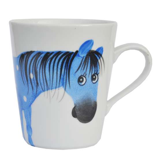 Schulz HOMEWEAR_Becher Pferd Oswald blau