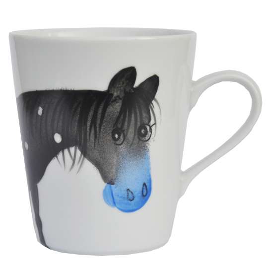 Schulz HOMEWEAR_Becher Pferd Oswald schwarz