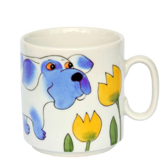 Schulz HOMEWEAR Helina Tilk Henkelbecher staplebar Hund mit Tulpe