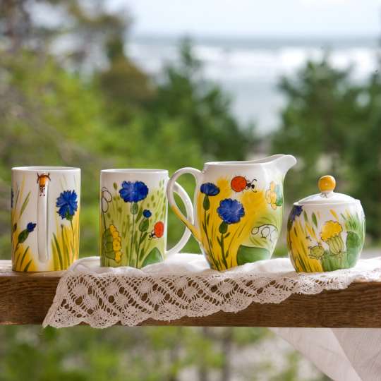 Schulz HOMEWEAR Alle Blumen Becher-Krug-Zuckerdose Milieu