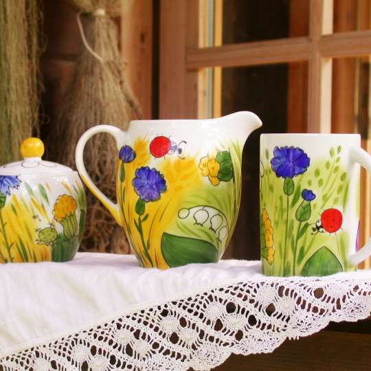 Schulz HOMEWEAR Alle Blumen Zuckerdose-Krug-Becher Milieu